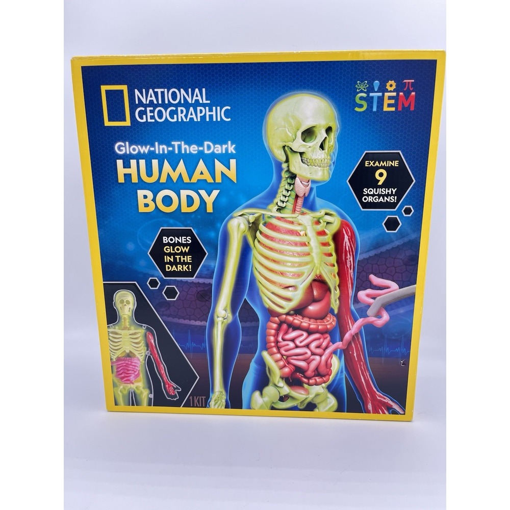 National Geographic Glow In The Dark Human Body STEM KIT Used Complete